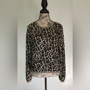 Zara Sweater cheetah print long sleeve size small
